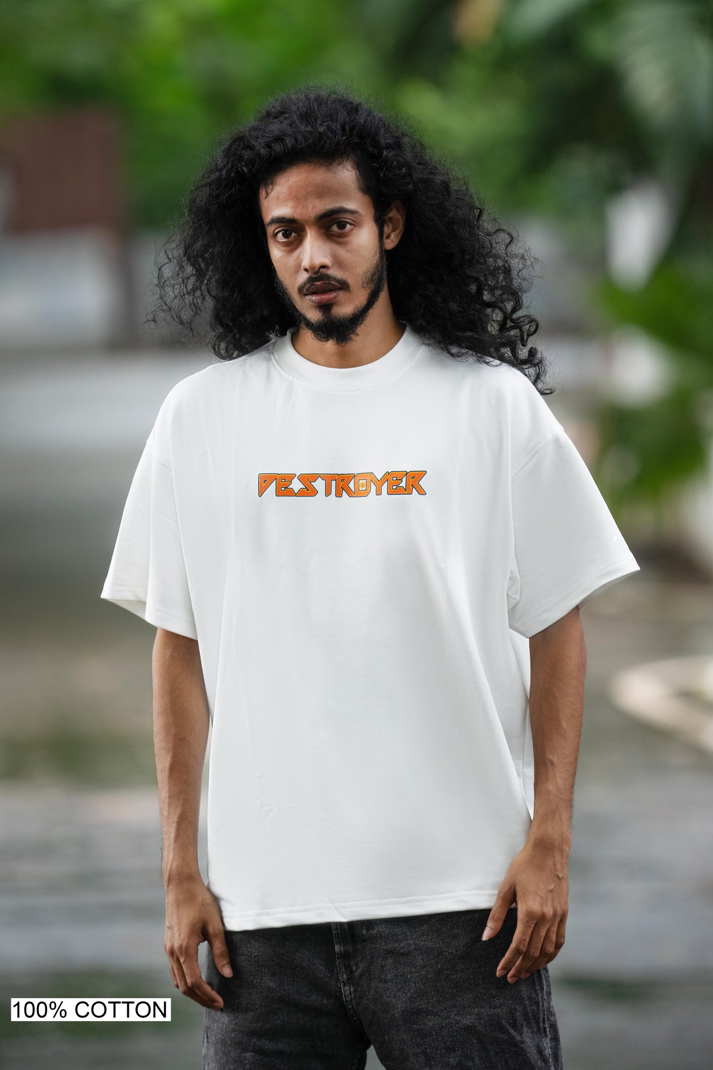 OVER SIZE WHITE T SHIRT KRISH PRINT