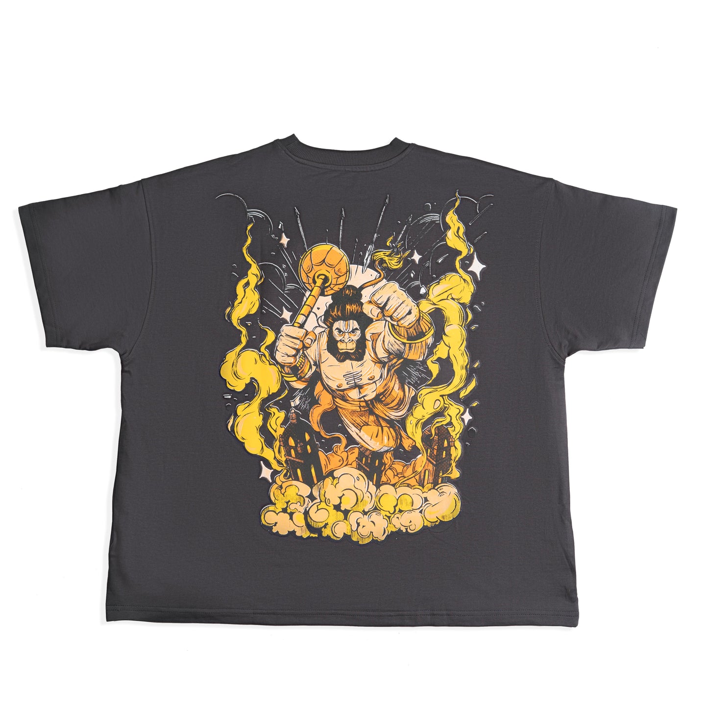 OVER SIZE TSHIRT HANUMAN PRITNT GREY