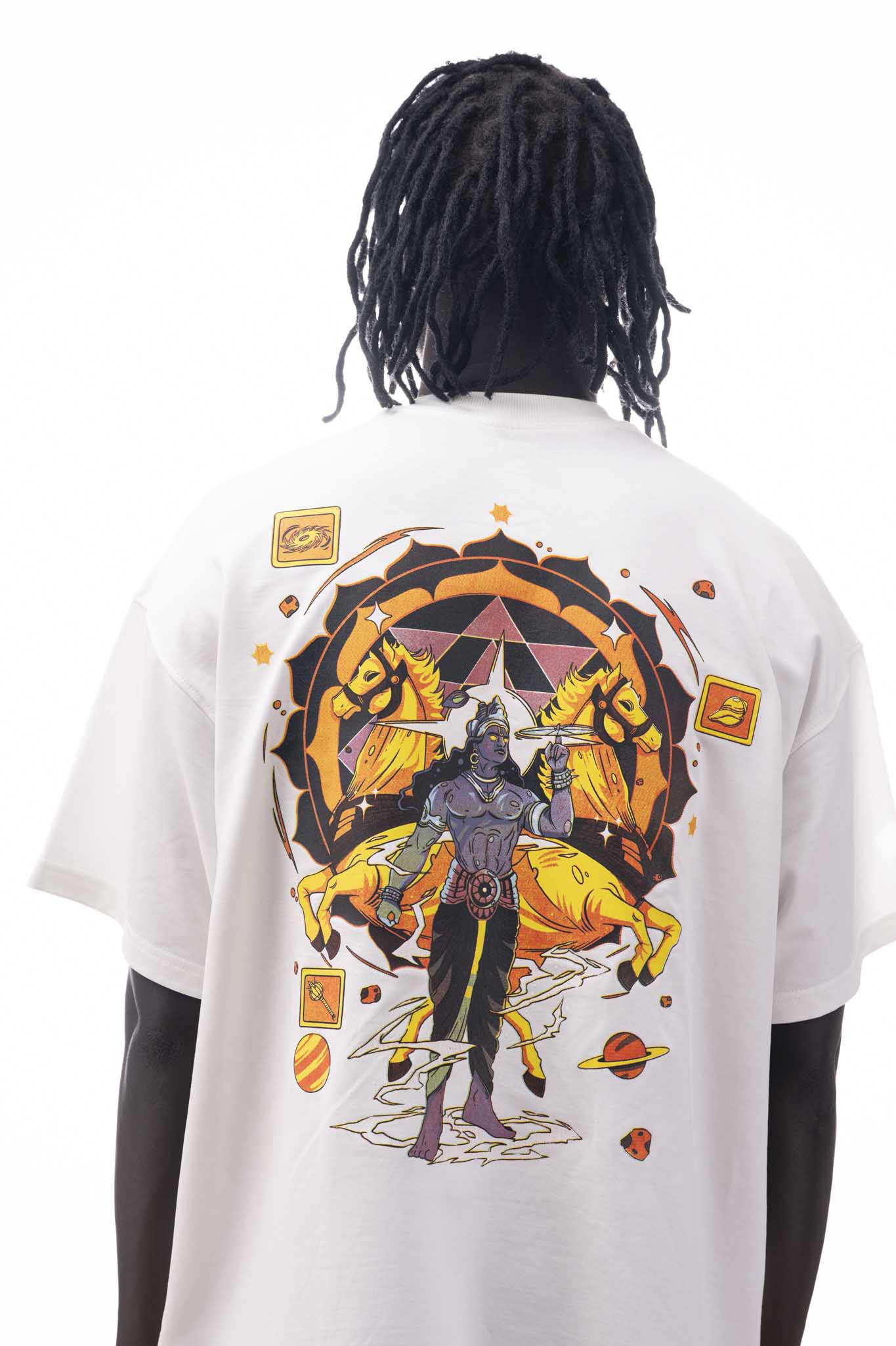 OVER SIZE WHITE T SHIRT KRISH PRINT