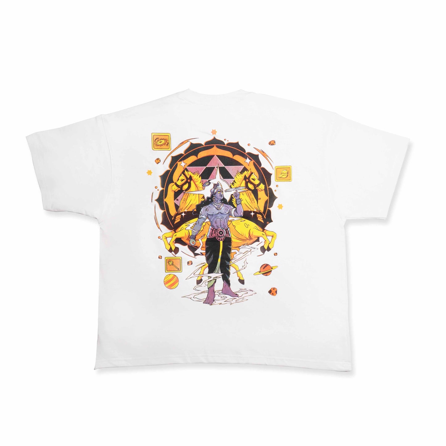 OVER SIZE  WHITE T SHIRT KRISH PRINT