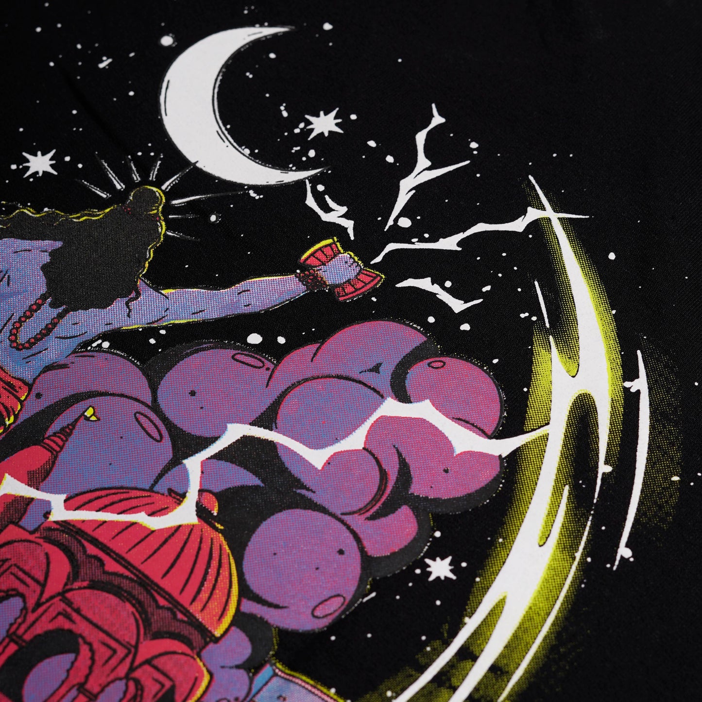 OVER SIZE  BLACK T SHIRT ON SHIVA PRINT