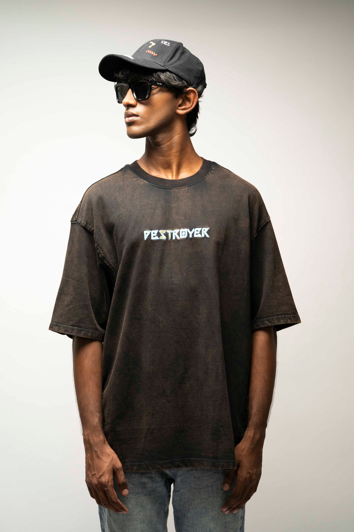 KRISHNA BLACK OVERSIZE TEE 240 GSM