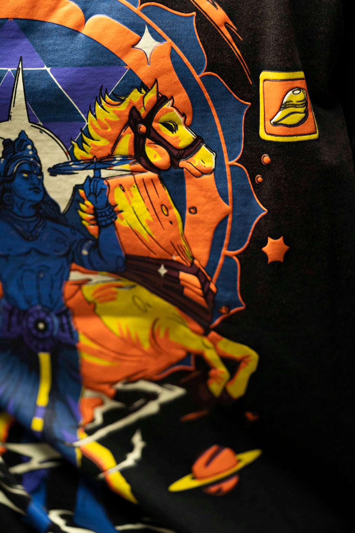 KRISHNA BLACK OVERSIZE TEE 240 GSM