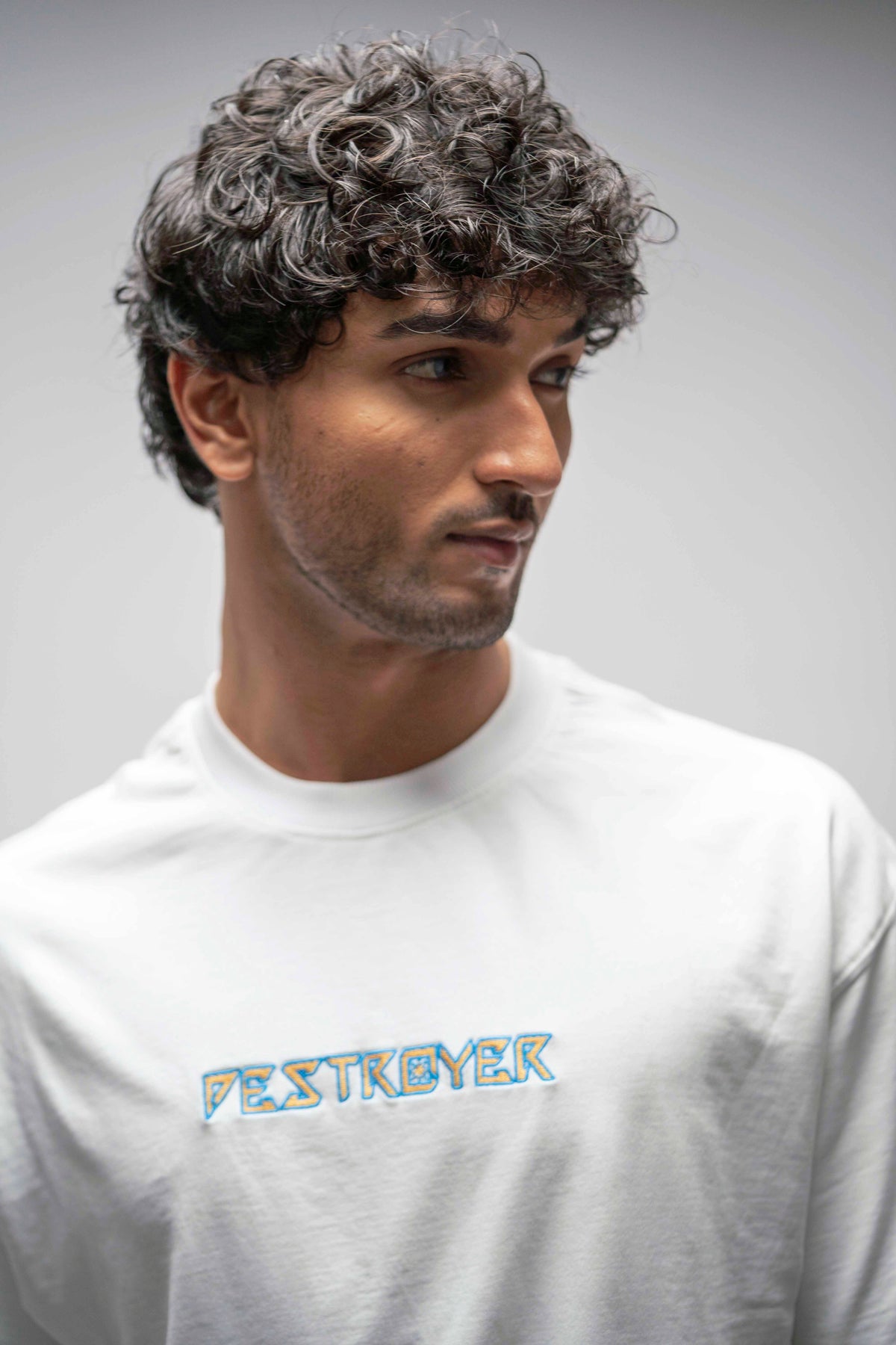 KRISHNA WHITE OVERSIZE TEE 240 GSM