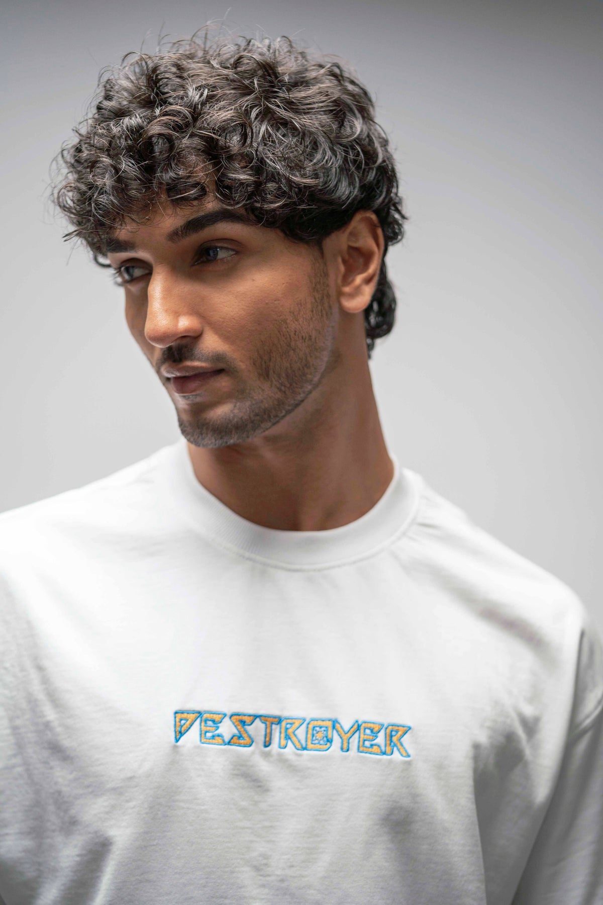 KRISHNA WHITE OVERSIZE TEE 240 GSM