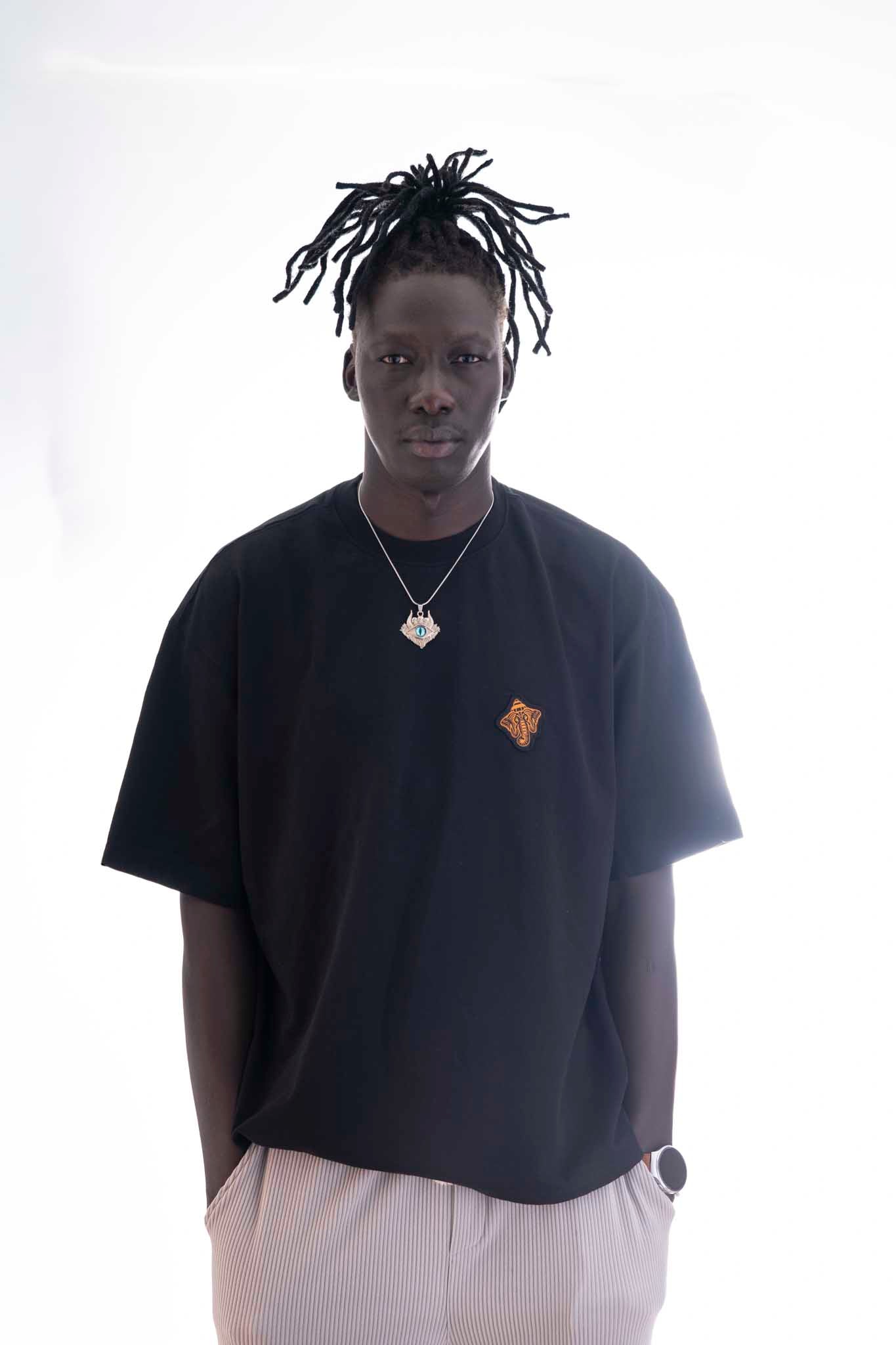 The Protector – Ganpathi Oversized Tee (Black) | Sacred Theory