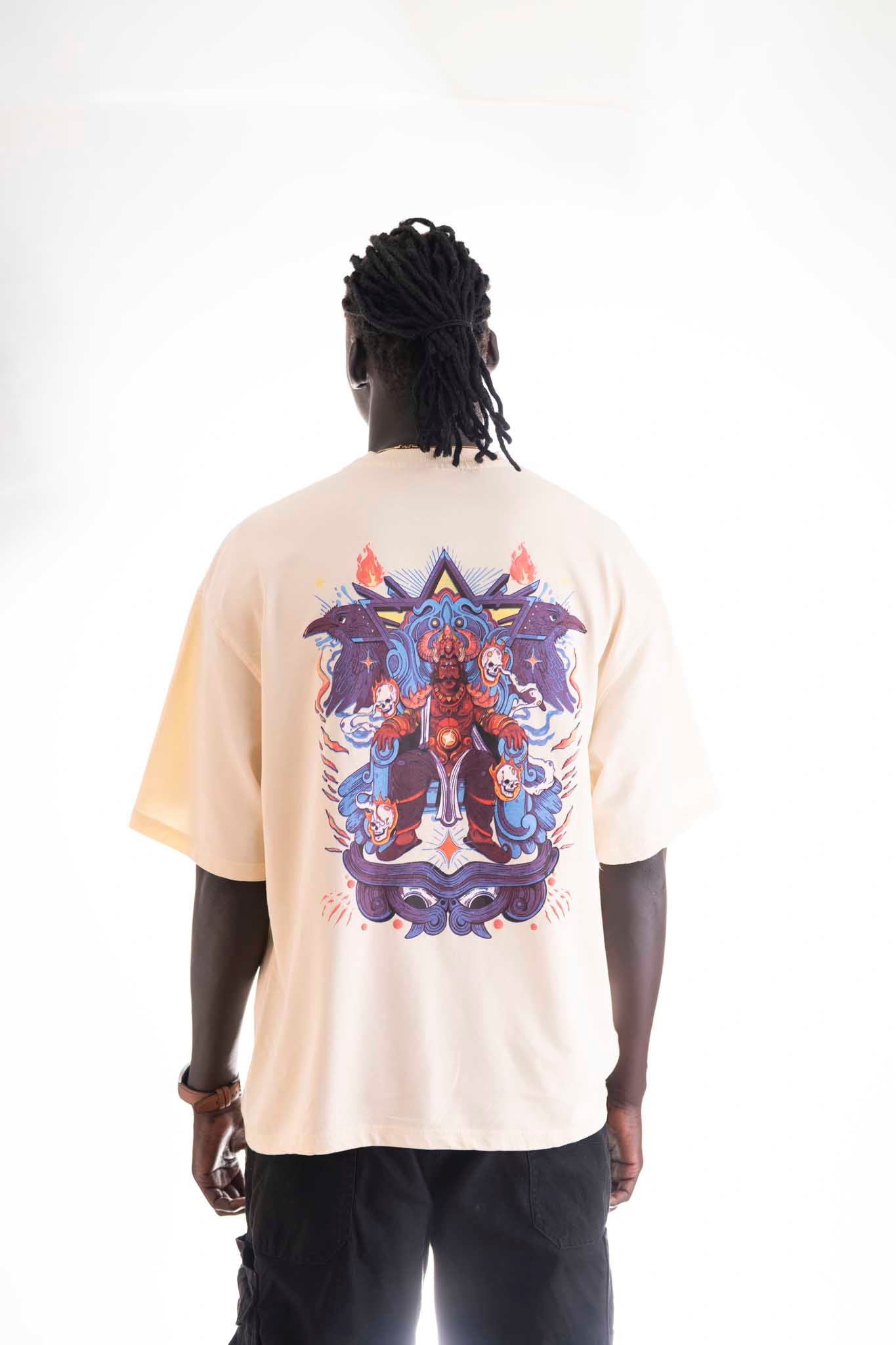 Ravan Oversized T-Shirt – Sandstone Beige (240 GSM Premium Cotton)