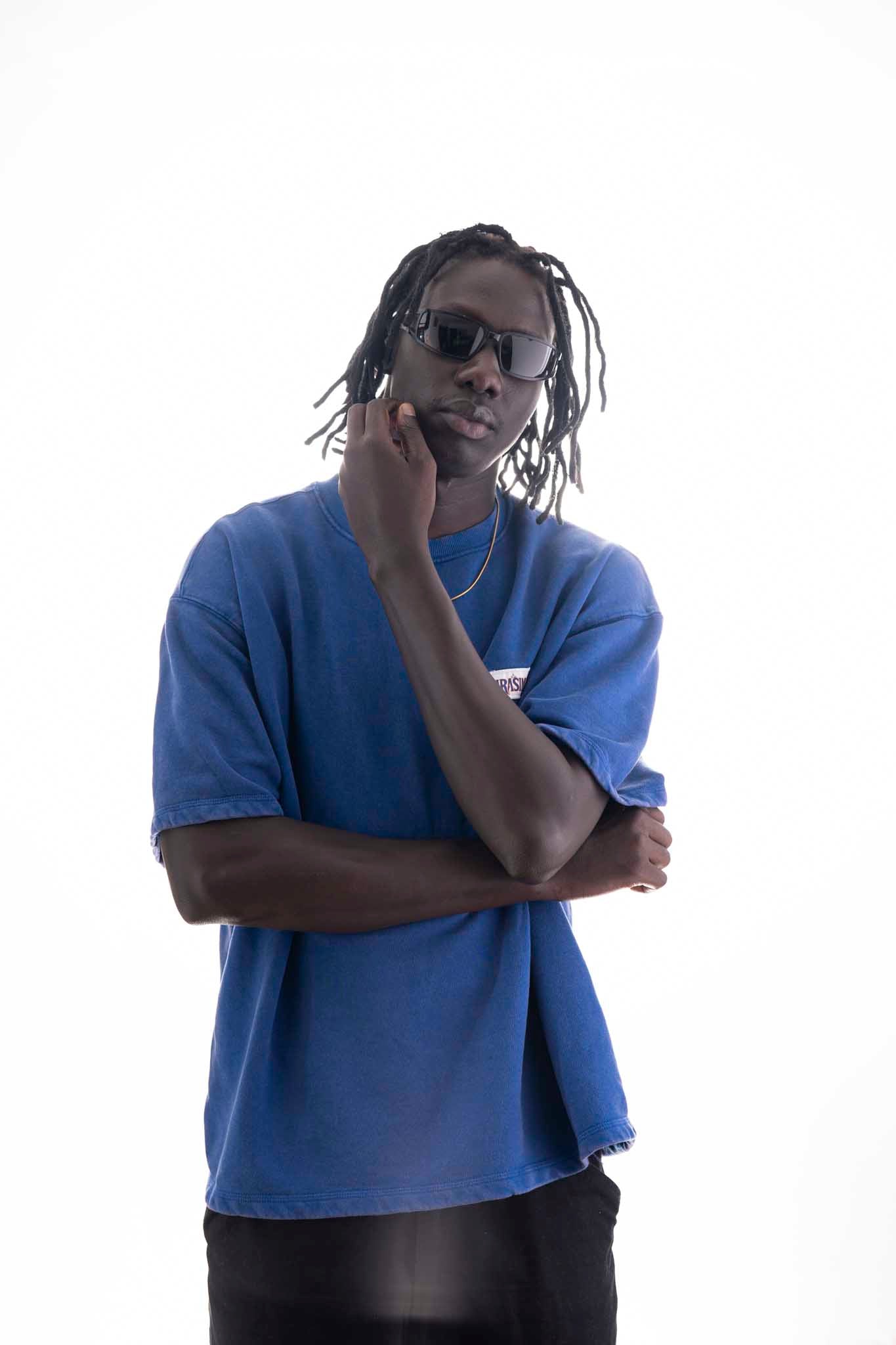 Narasimha Oversized T-Shirt – Royal Blue (320 GSM Heavy Cross Loop Cotton)