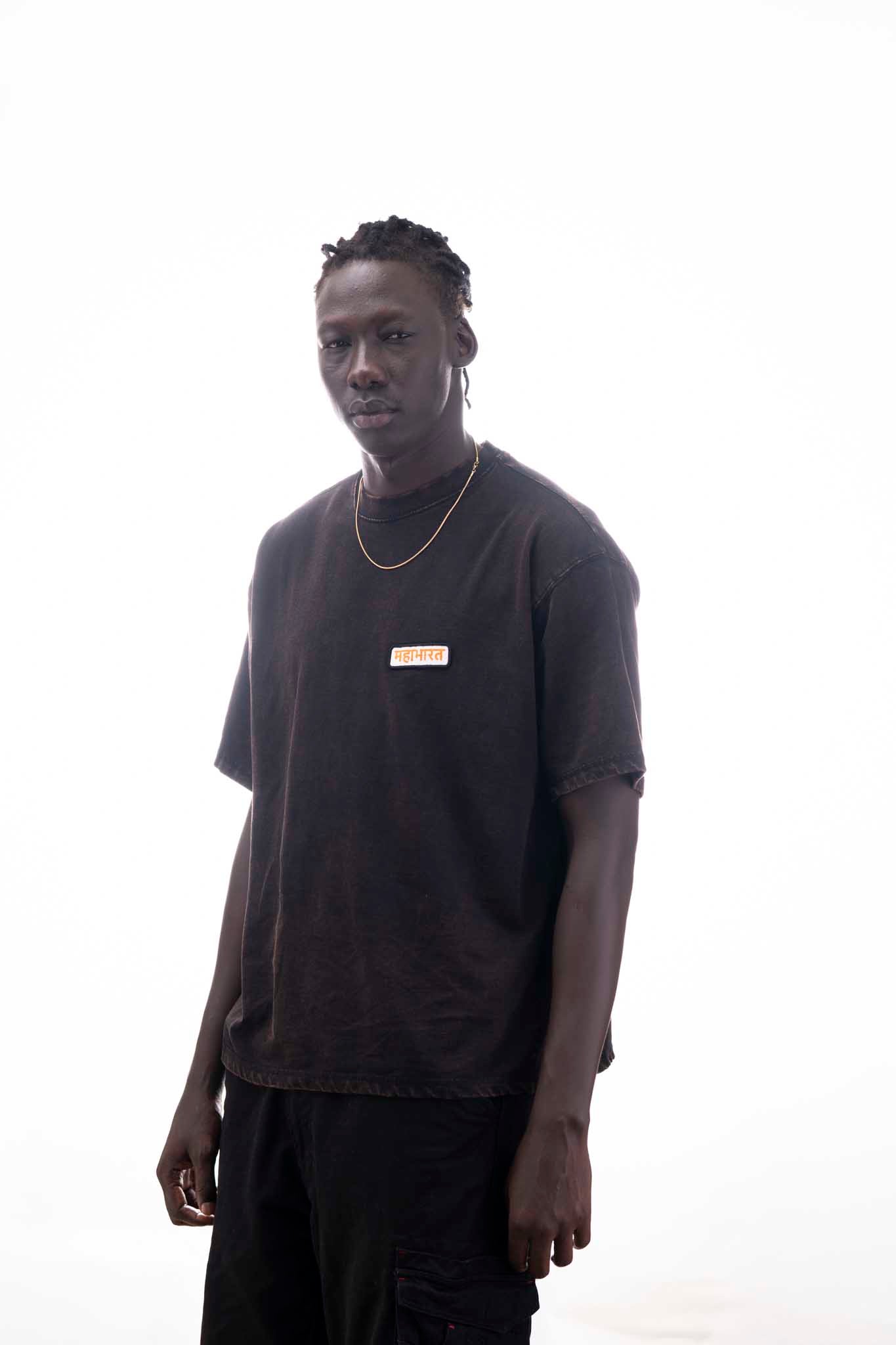 Mahabharata Warriors Oversized Acid Wash T-Shirt | Sacred Theory