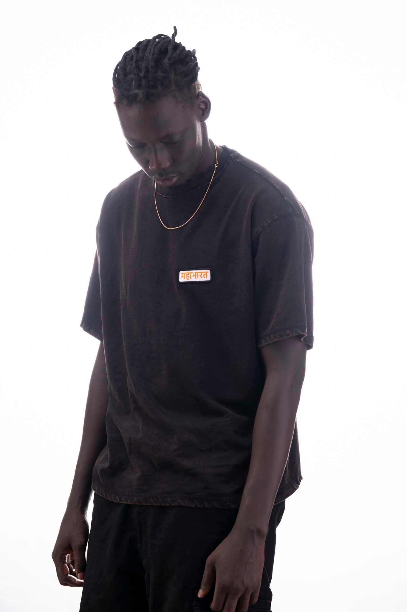 Mahabharata Warriors Oversized Acid Wash T-Shirt | Sacred Theory