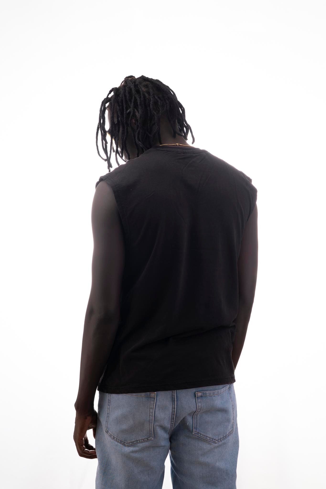 Ravan Sleeveless T-Shirt – Black (240 GSM French Terry Cotton) | Sacred Theory