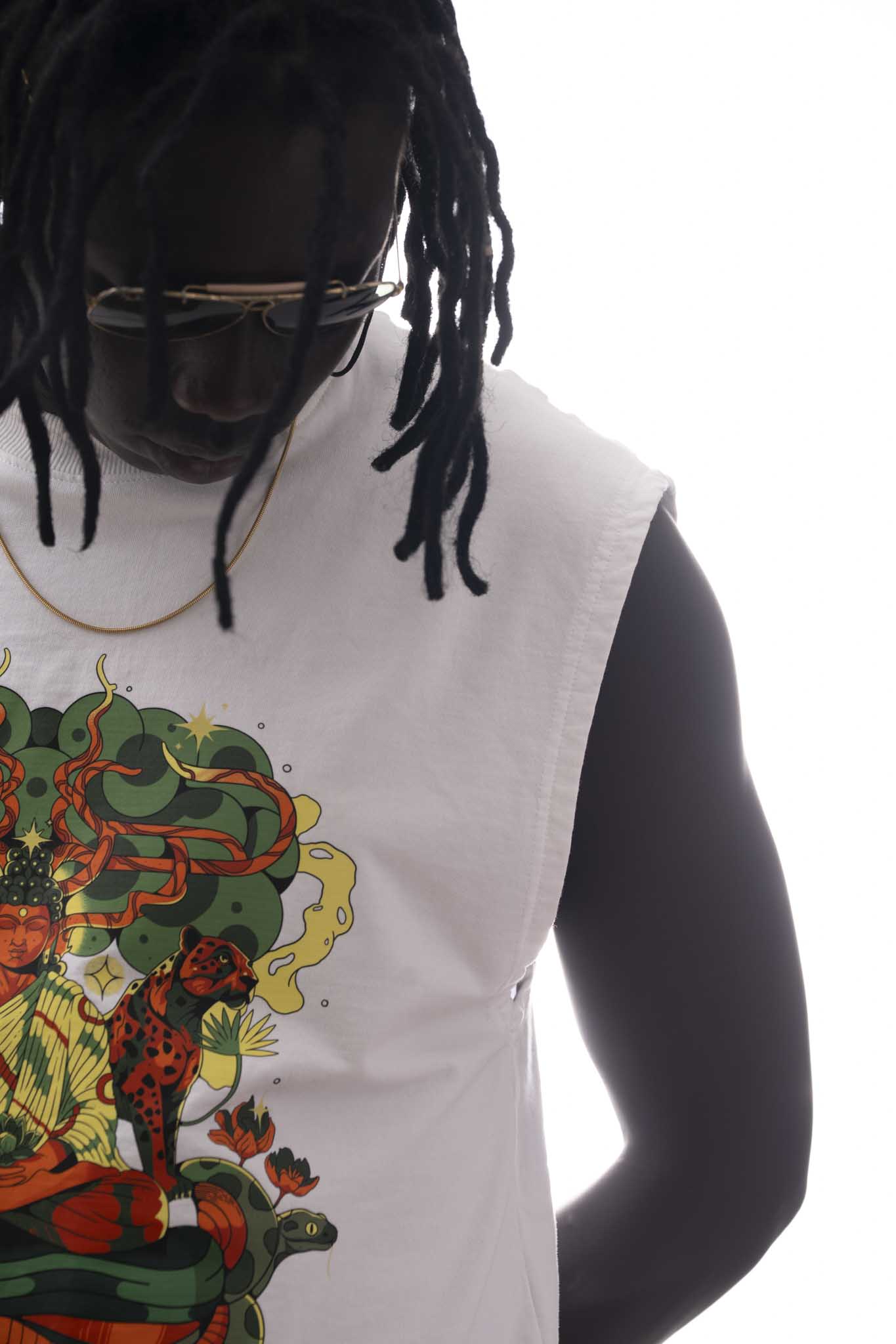 Buddha Sleeveless T-Shirt – 240 GSM French Terry Loopnet | Sacred Theory