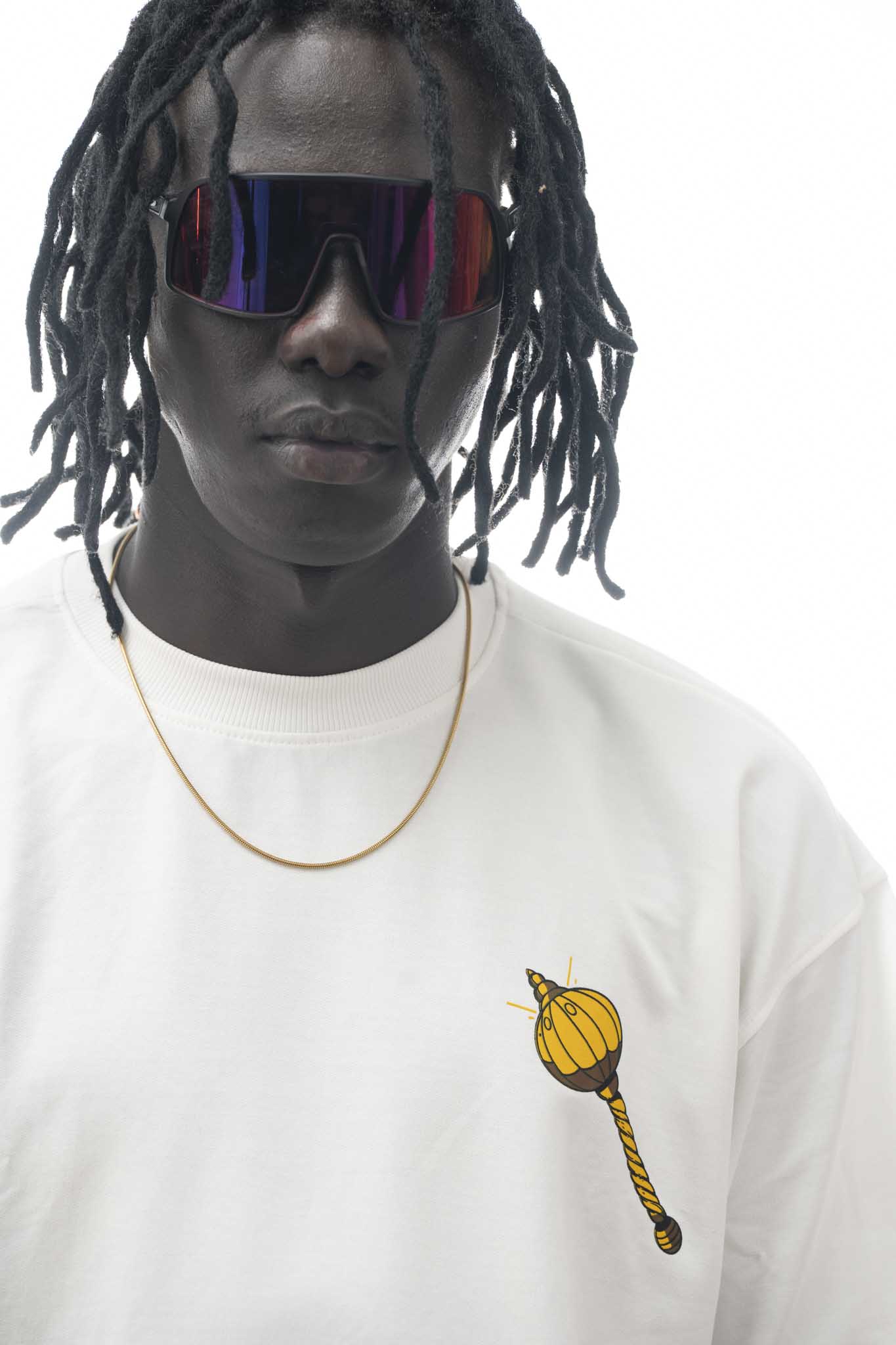 OVER SIZE TEE HANUMAN PRINT ON WHITE