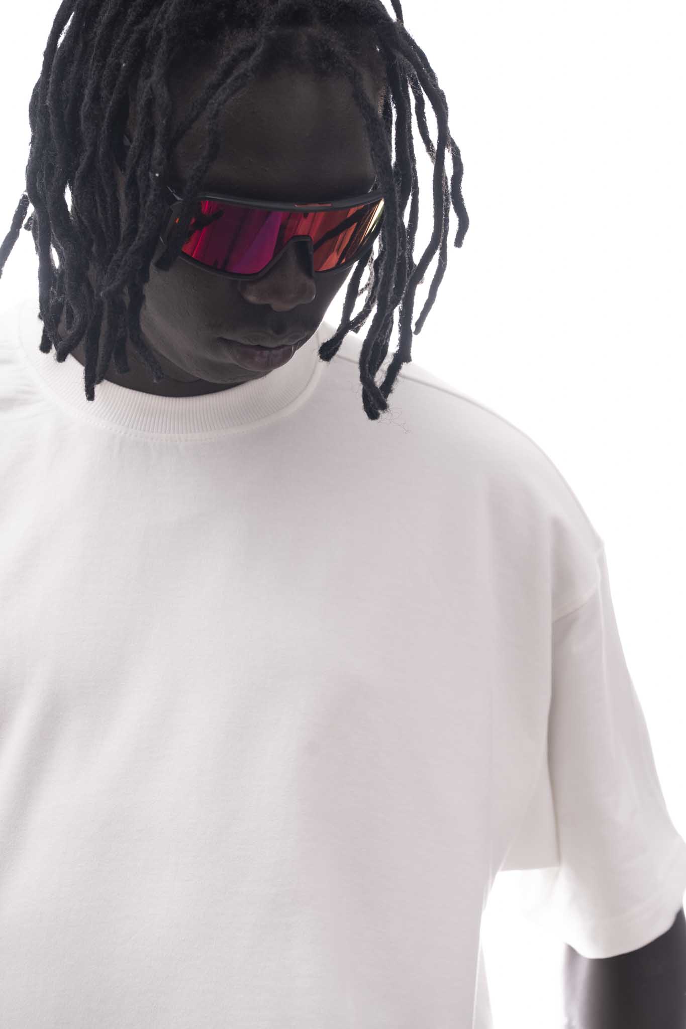 OVER SIZE  WHITE T SHIRT SHIVA PRINT