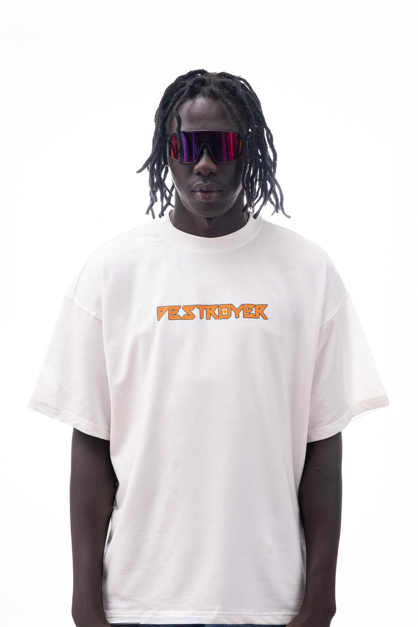 OVER SIZE  WHITE T SHIRT KRISH PRINT