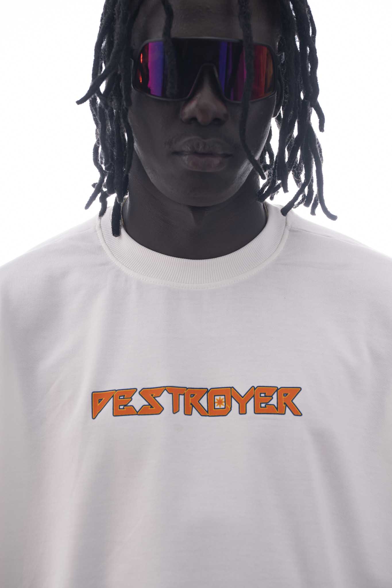 OVER SIZE  WHITE T SHIRT KRISH PRINT