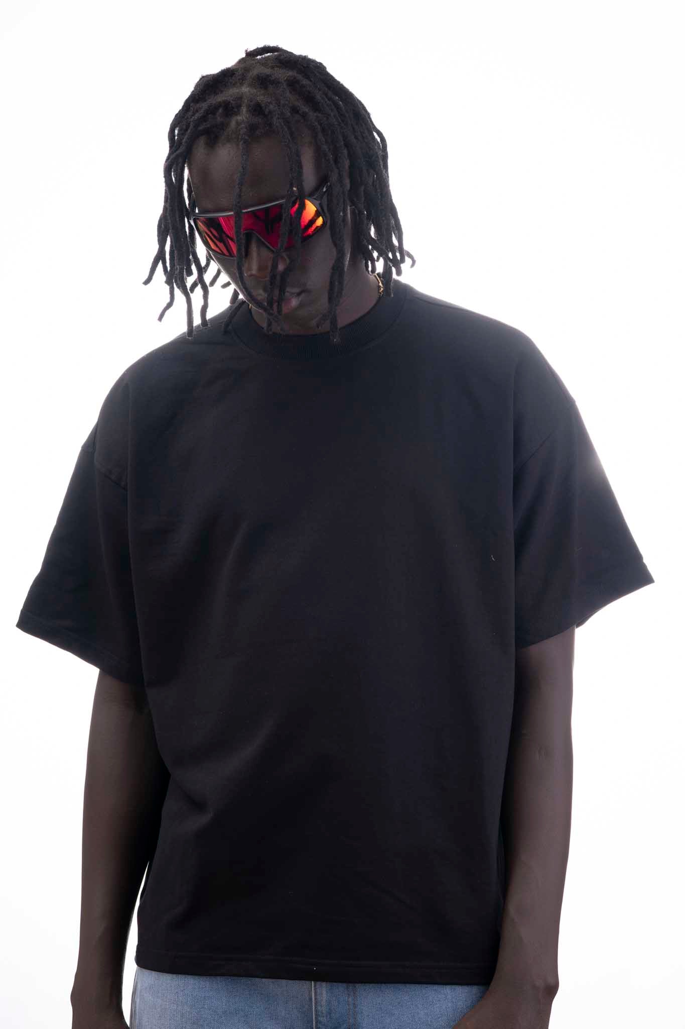 OVER SIZE  BLACK T SHIRT ON SHIVA PRINT