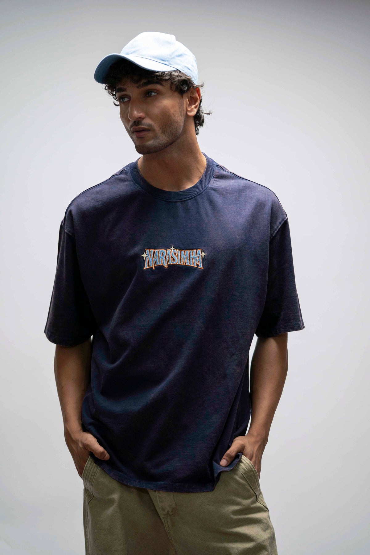 Narasimha – Navy Blue Oversized T-Shirt