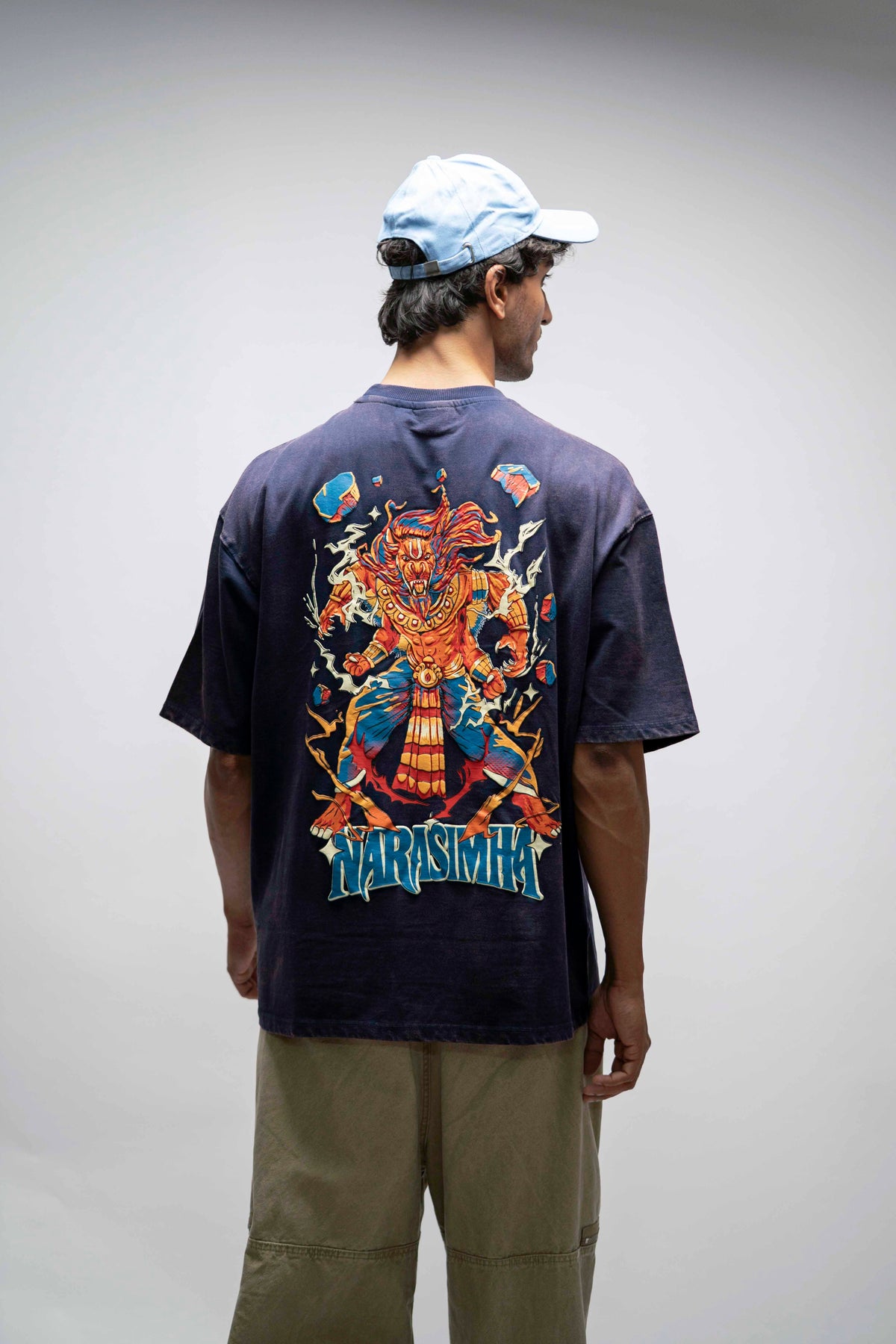Narasimha – Navy Blue Oversized T-Shirt