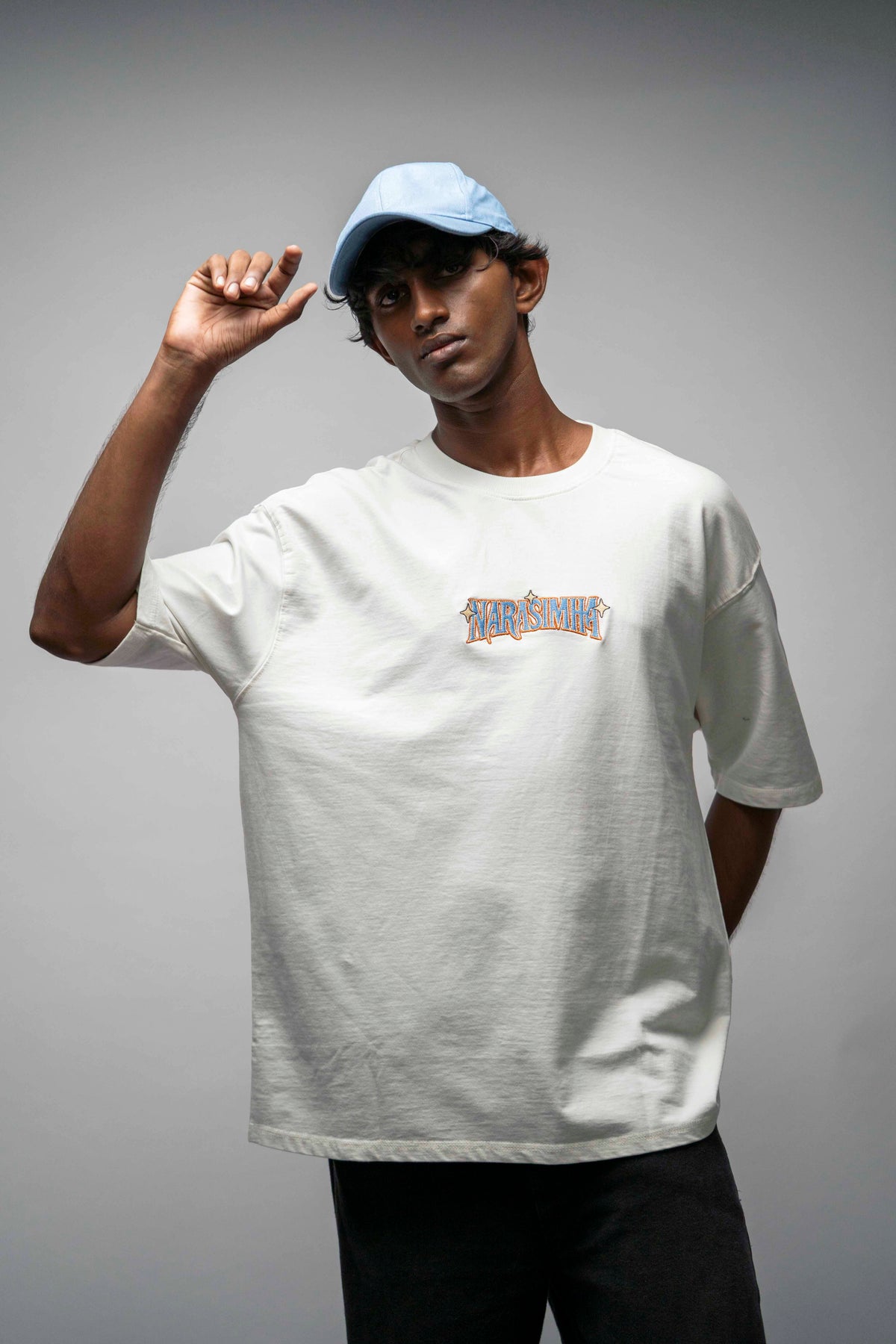 Narasimha – White Oversized T-Shirt