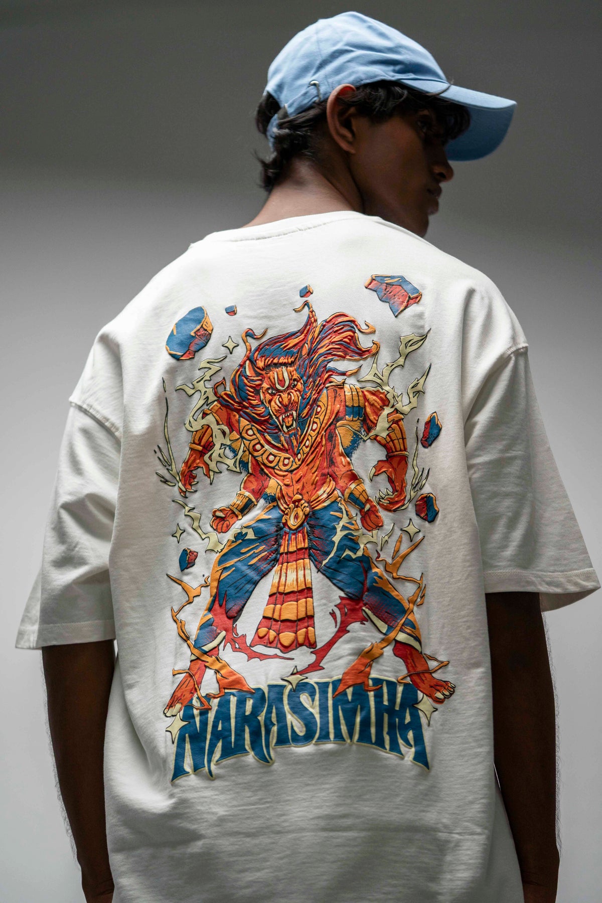 Narasimha – White Oversized T-Shirt