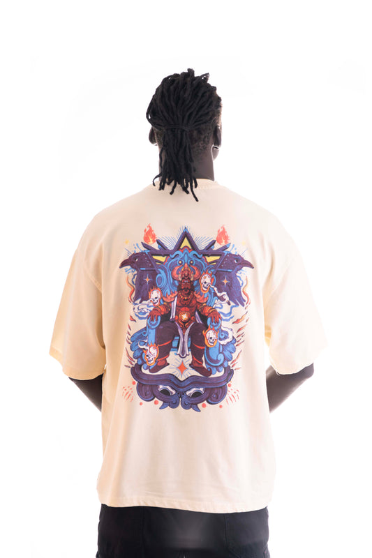 Ravan Oversized T-Shirt – Sandstone Beige (240 GSM Premium Cotton)